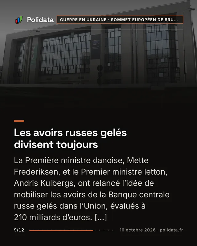 Les avoirs russes gelés divisent toujours La Première ministre danoise, Mette Frederiksen, et le Premier ministre letton, Andris Kulbergs, ont relancé l’idée de mobiliser les avoirs de la Banque centrale russe gelés dans l’Union, évalués à 210 milliards d’euros. […]