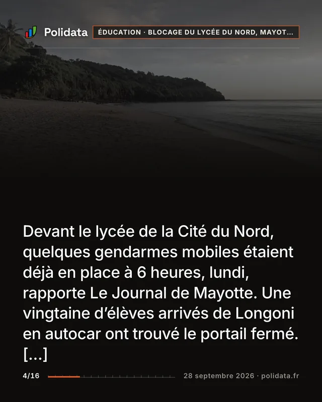 Devant le lycée de la Cité du Nord, quelques gendarmes mobiles étaient déjà en place à 6 heures, lundi, rapporte Le Journal de Mayotte. Une vingtaine d’élèves arrivés de Longoni en autocar ont trouvé le portail fermé. […]