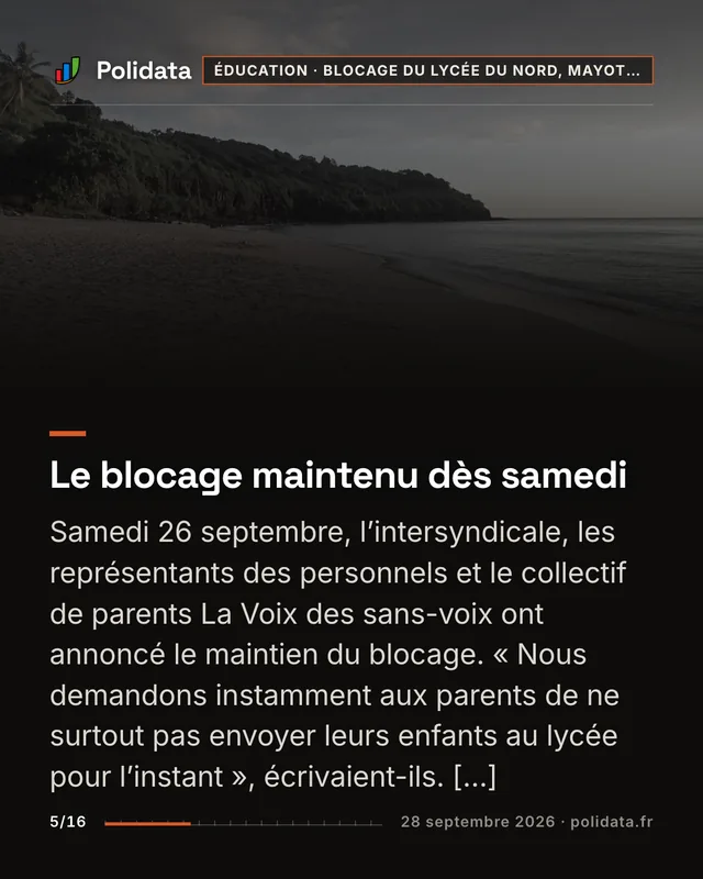 Le blocage maintenu dès samedi Samedi 26 septembre, l’intersyndicale, les représentants des personnels et le collectif de parents La Voix des sans-voix ont annoncé le maintien du blocage. « Nous demandons instamment aux parents de ne surtout pas envoyer leurs enfants au lycée pour l’instant », écrivaient-ils. […]