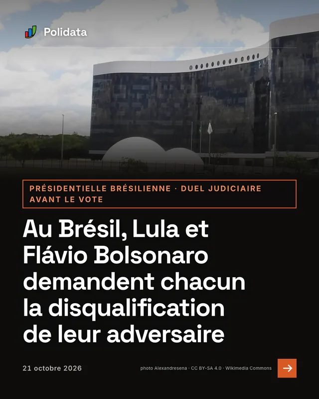 présidentielle brésilienne · duel judiciaire avant le vote. Au Brésil, Lula et Flávio Bolsonaro demandent chacun la disqualification de leur adversaire