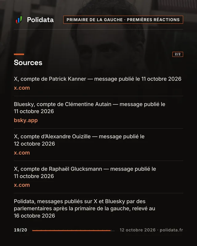 Diapositive 19 sur 20 — Des socialistes se rangent derrière Raphaël Glucksmann, Marine Tondelier maintient sa ligne