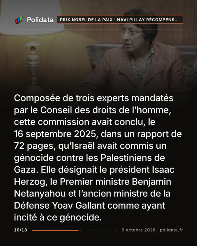 Composée de trois experts mandatés par le Conseil des droits de l’homme, cette commission avait conclu, le 16 septembre 2025, dans un rapport de 72 pages, qu’Israël avait commis un génocide contre les Palestiniens de Gaza. Elle désignait le président Isaac Herzog, le Premier ministre Benjamin Netanyahou et l’ancien ministre de la Défense Yoav Gallant comme ayant incité à ce génocide.