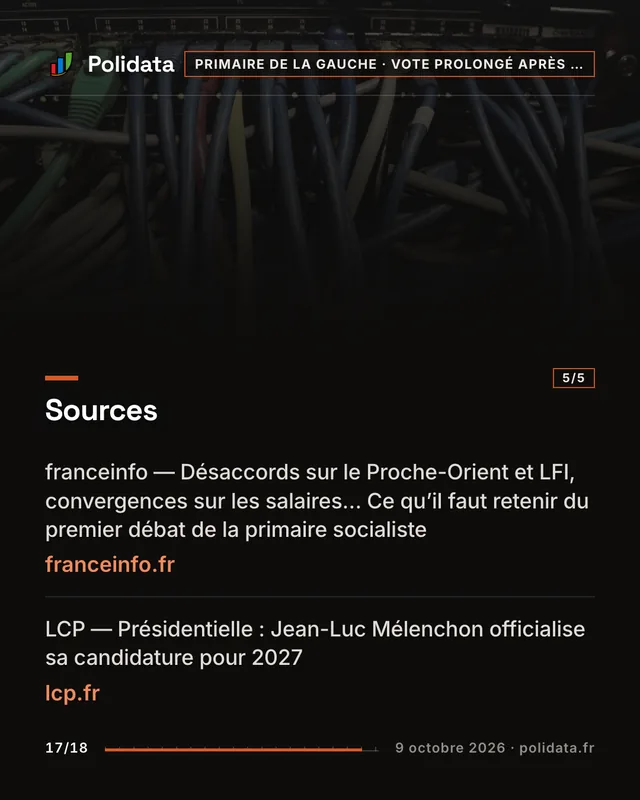 Diapositive 17 sur 18 — La primaire de la gauche, visée par une cyberattaque, prolonge son premier tour jusqu’à dimanche
