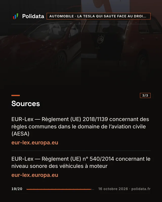 Diapositive 19 sur 20 — La Tesla Roadster qui vole pourrait-elle rouler (et sauter) en Europe ? On a lu les règlements à ta place