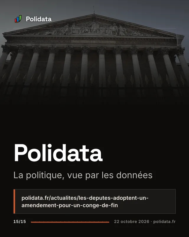 Diapositive 15 sur 15 — Les députés adoptent un amendement pour un congé de fin de carrière dès 62 ans