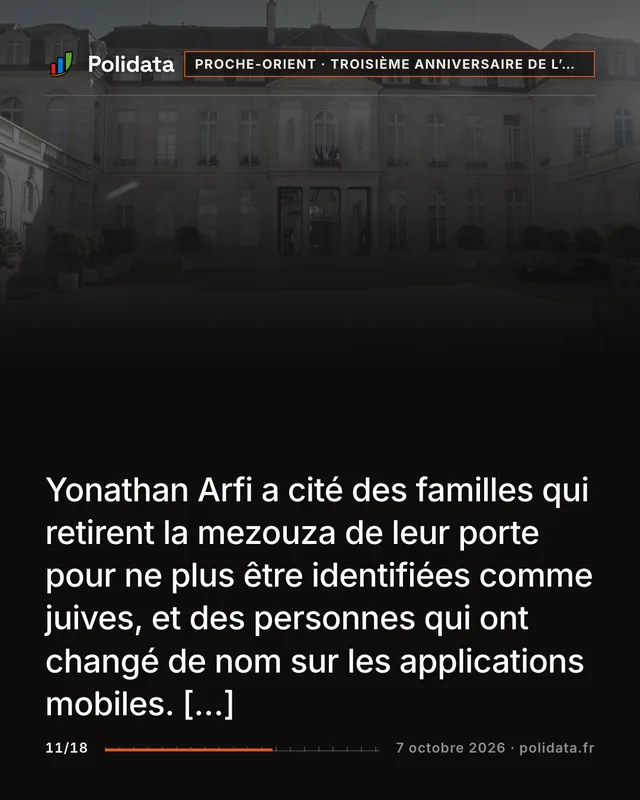Yonathan Arfi a cité des familles qui retirent la mezouza de leur porte pour ne plus être identifiées comme juives, et des personnes qui ont changé de nom sur les applications mobiles. […]