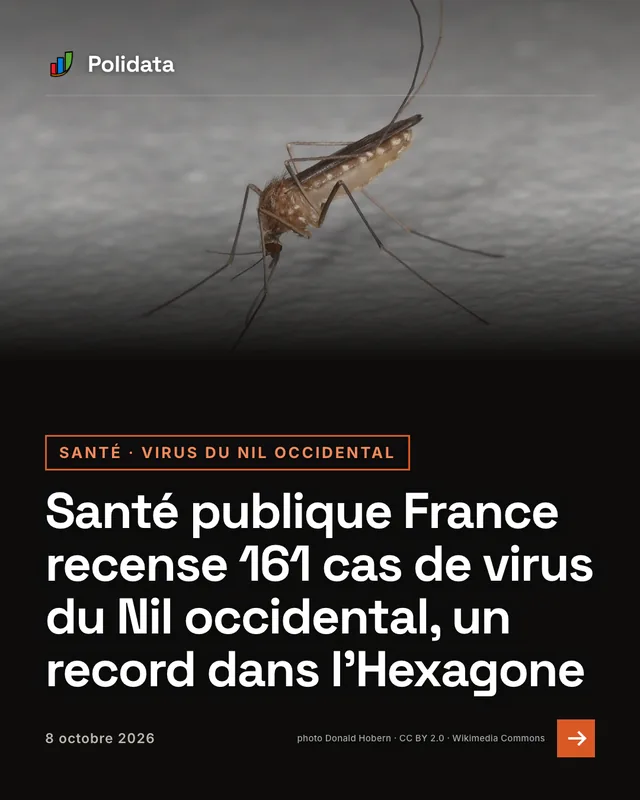 santé · virus du nil occidental. Santé publique France recense 161 cas de virus du Nil occidental, un record dans l’Hexagone